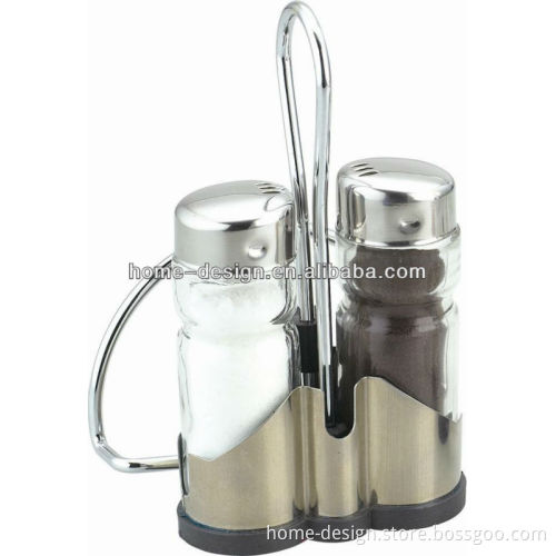 Stainless steel cruet set